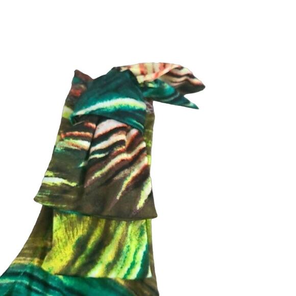 Prodotto Da Bay Green Tropical Feather Print Sleeveless Dress Size Large - Picture 8 of 9